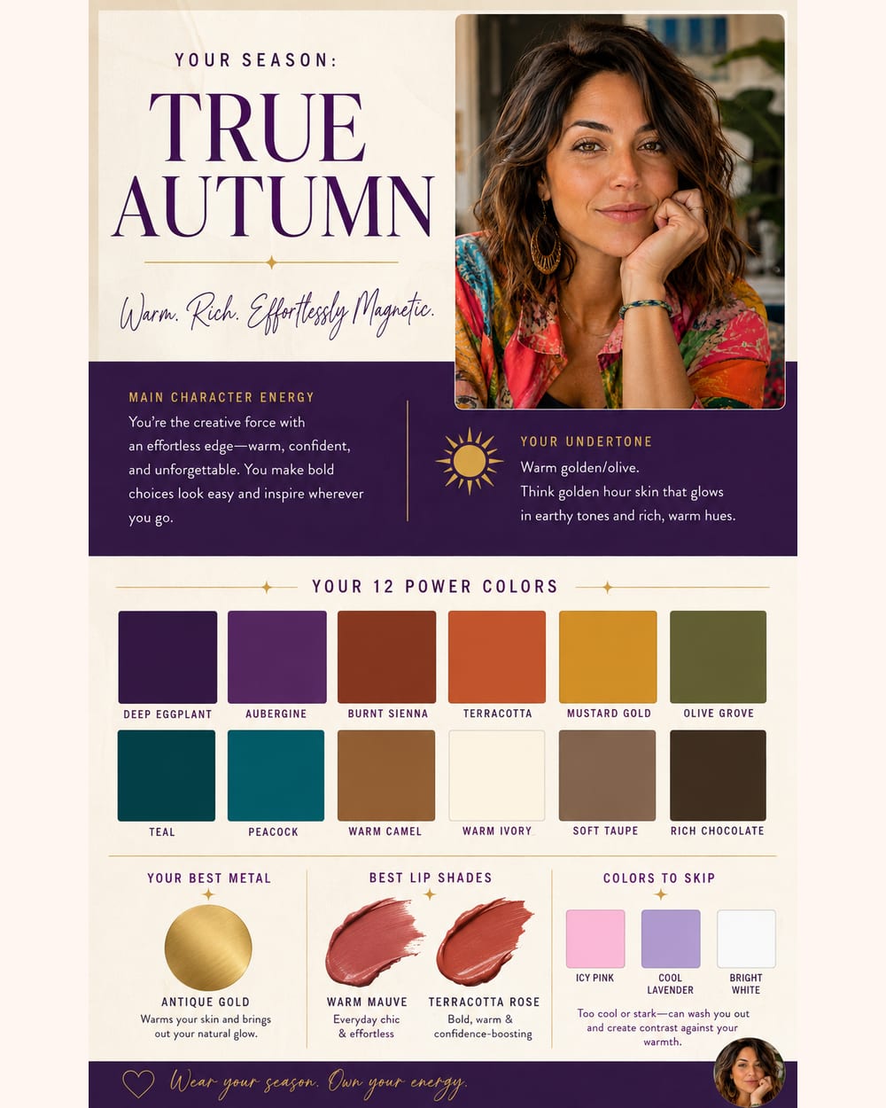 What's My Color Season? — an example result made with the prompt on this page